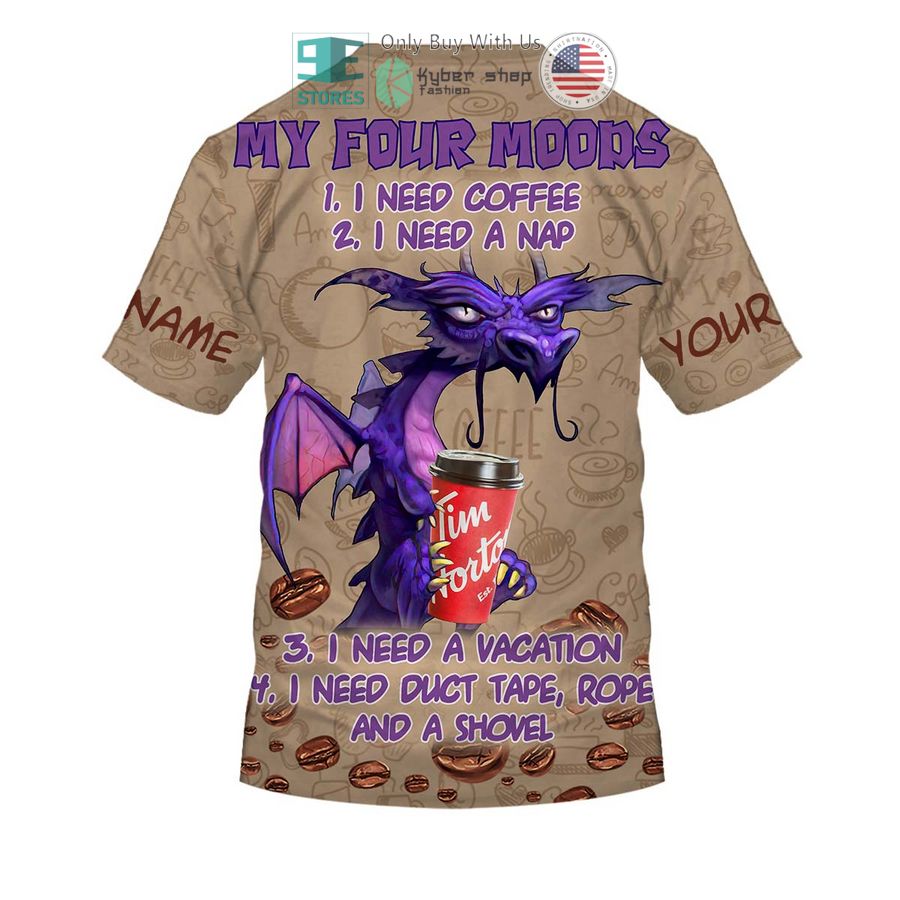 NEW Personalized Tim Hortons Grumpy Dragon My Four Moods 3D Hoodie, Shirt 8 personalized tim hortons grumpy dragon my four moods 3d shirt hoodie 8 78174
