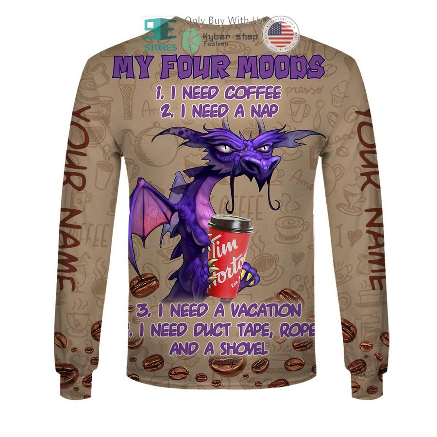 NEW Personalized Tim Hortons Grumpy Dragon My Four Moods 3D Hoodie, Shirt 9 personalized tim hortons grumpy dragon my four moods 3d shirt hoodie 9 59087