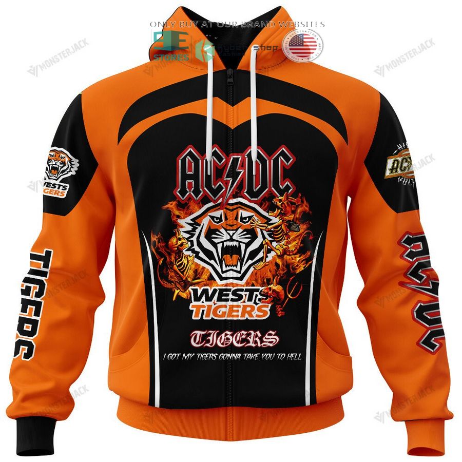 NEW Wests Tigers ACDC Custom Name Hoodie, Shirt 7 personalized wests tigers ac dc 3d shirt hoodie 7 12894