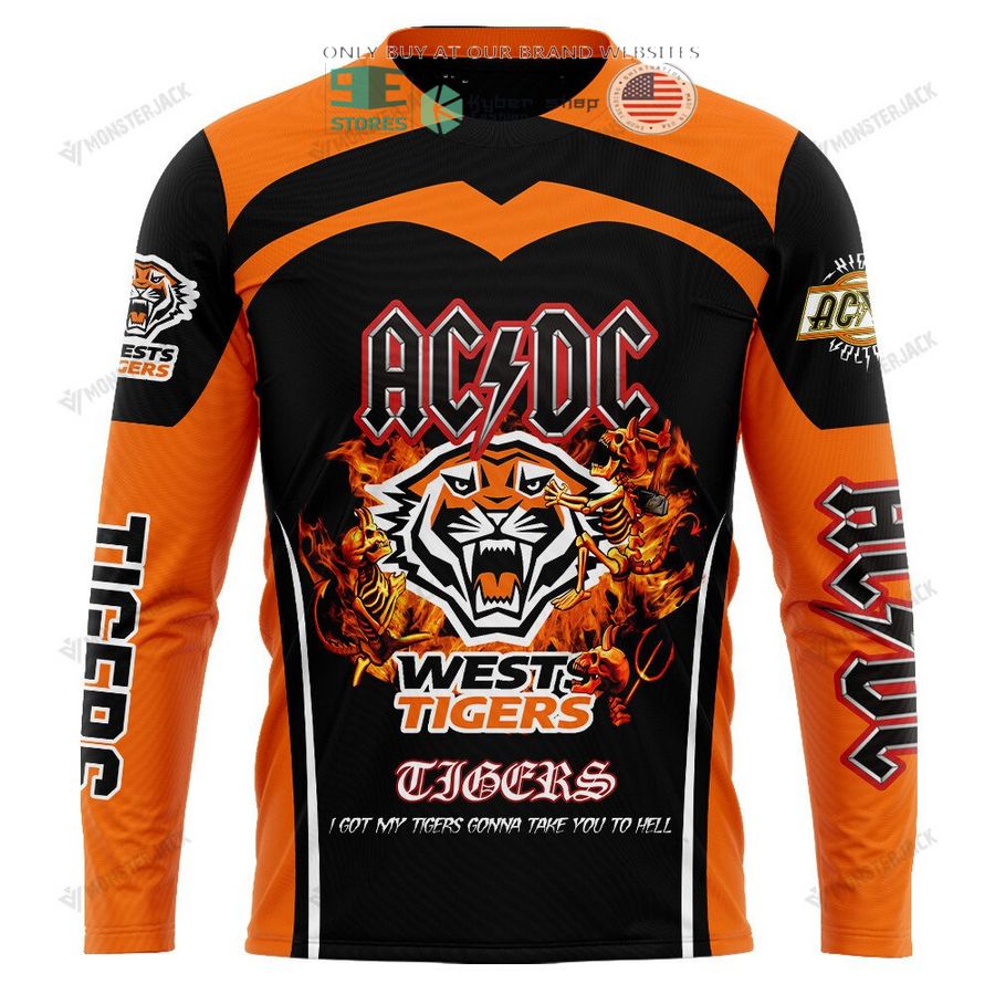 NEW Wests Tigers ACDC Custom Name Hoodie, Shirt 8 personalized wests tigers ac dc 3d shirt hoodie 8 84267
