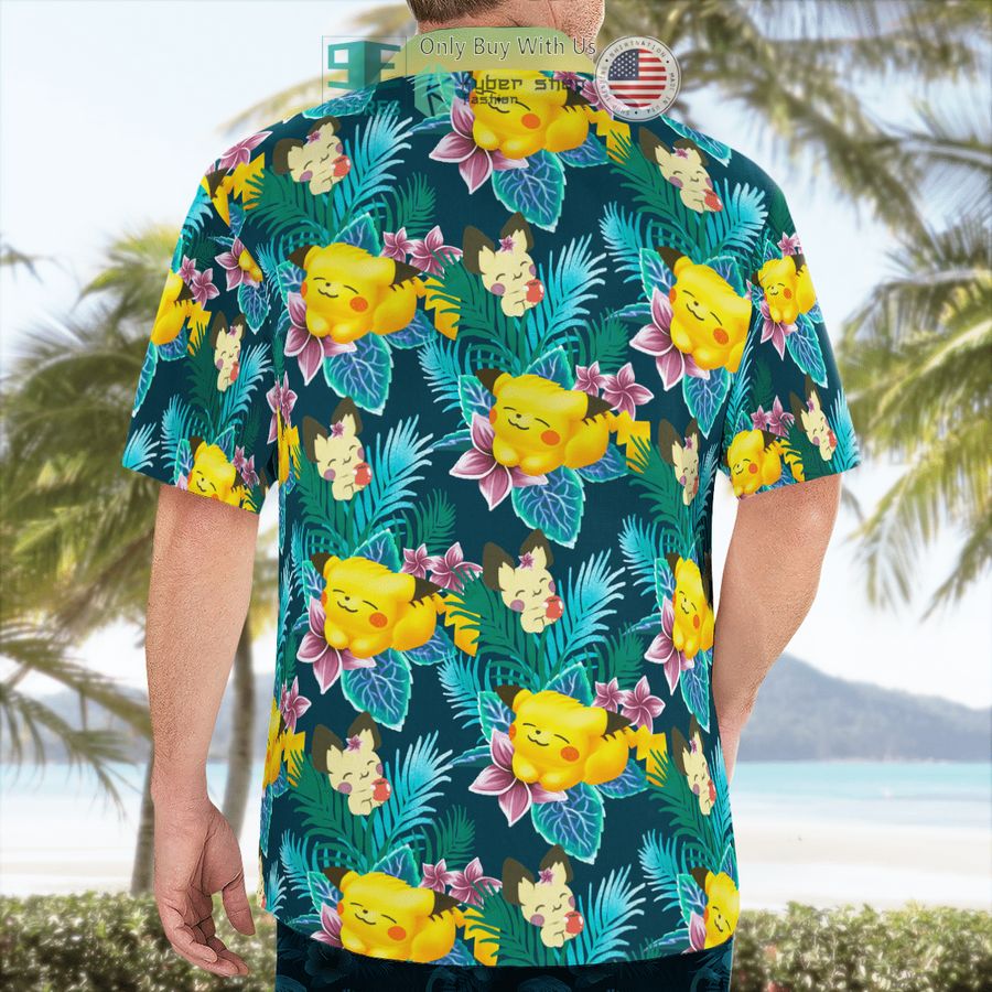 NEW Pikachu On Summer Day Hawaii Shirt, Shorts 3 pikachu on summer day hawaiian shirt shorts 3 4855