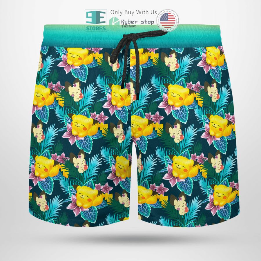 NEW Pikachu On Summer Day Hawaii Shirt, Shorts 6 pikachu on summer day hawaiian shirt shorts 6 30435