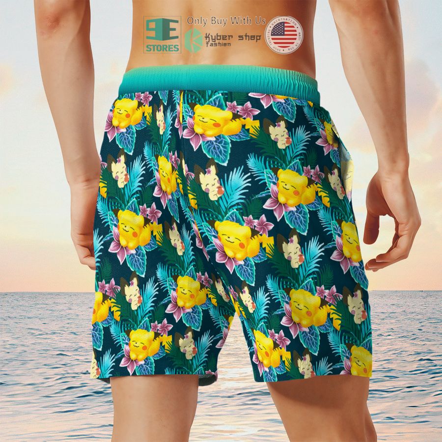 NEW Pikachu On Summer Day Hawaii Shirt, Shorts 9 pikachu on summer day hawaiian shirt shorts 9 35228