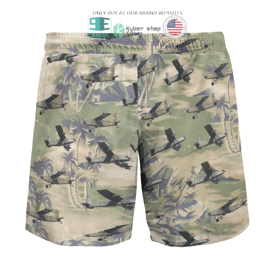 NEW Pilatus PC-6 French Army green Hawaii Shirt, Shorts 10 pilatus pc 6 french army green hawaiian shirt shorts 10 80405