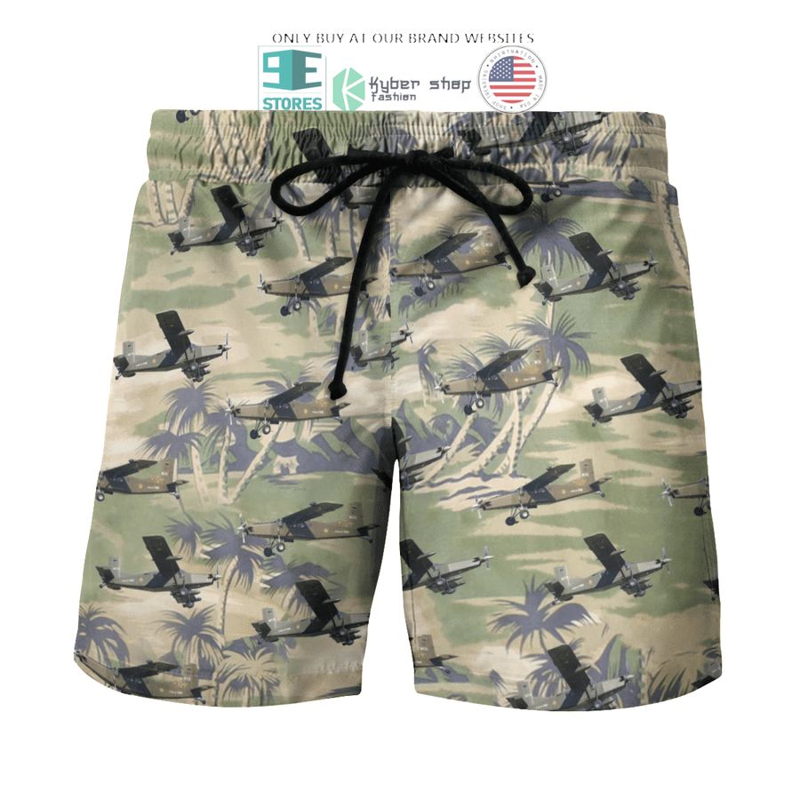 NEW Pilatus PC-6 French Army green Hawaii Shirt, Shorts 8 pilatus pc 6 french army green hawaiian shirt shorts 8 76339