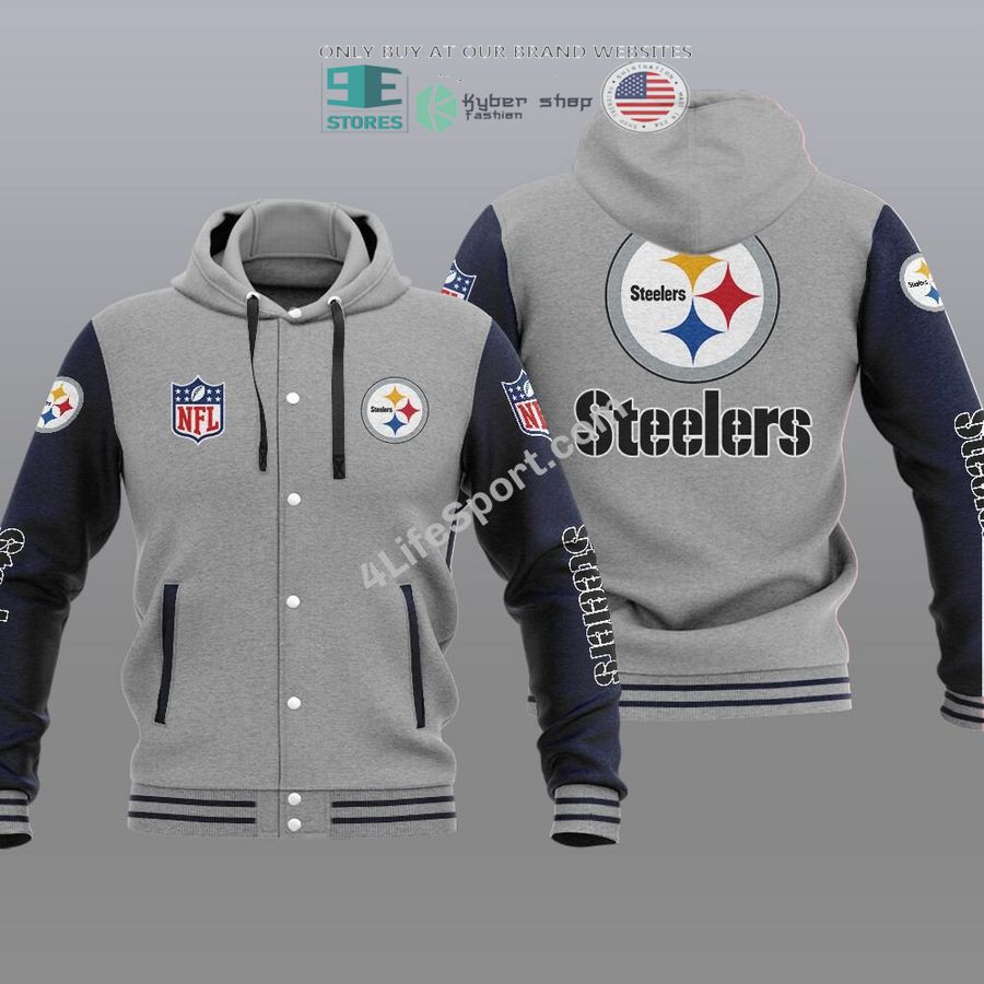 pittsburgh steelers baseball hoodie jacket 2 79138