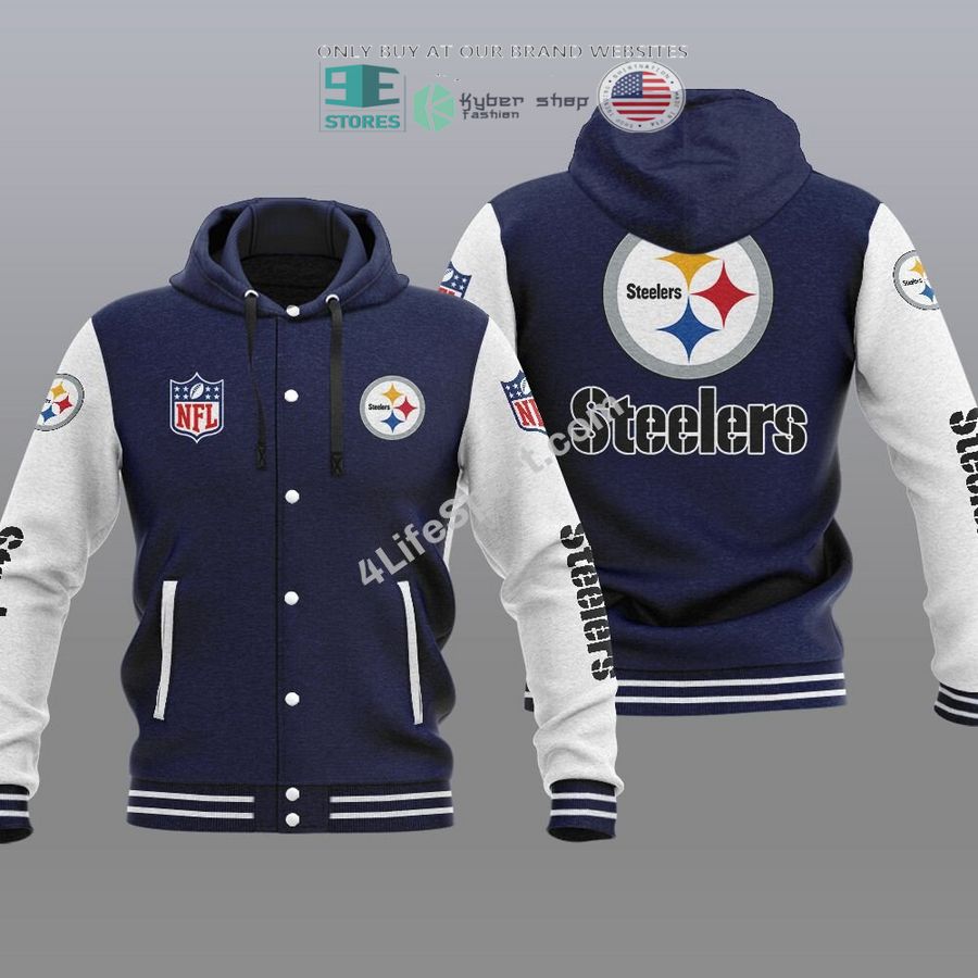 NEW Pittsburgh Steelers Hoodie Varsity Jacket 3 pittsburgh steelers baseball hoodie jacket 3 92051