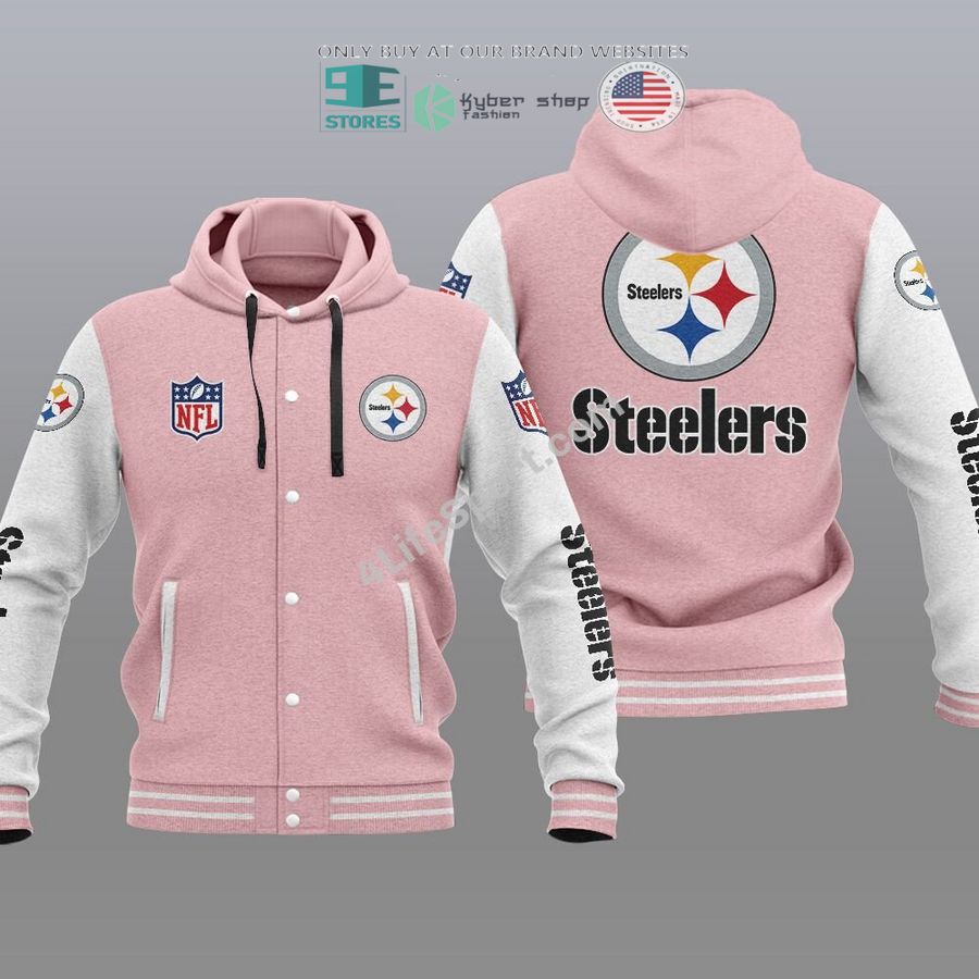 NEW Pittsburgh Steelers Hoodie Varsity Jacket 4 pittsburgh steelers baseball hoodie jacket 4 65372