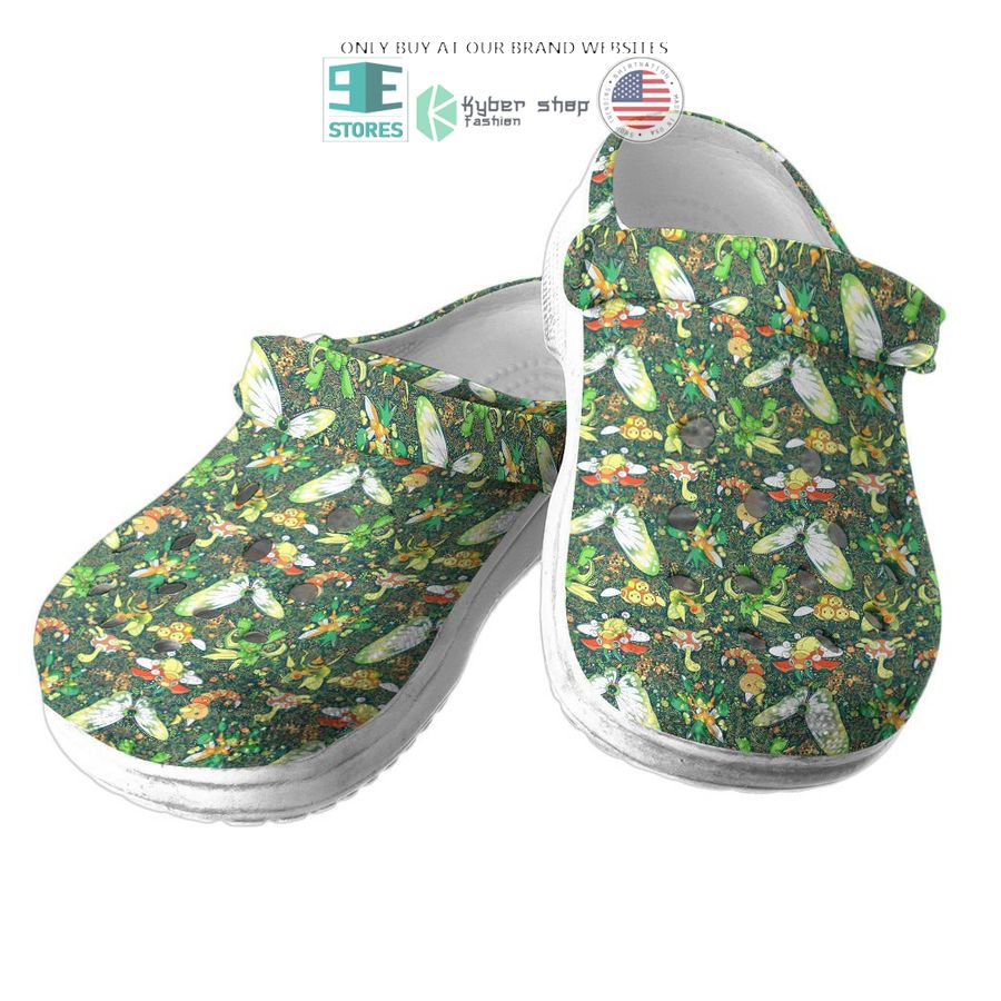 pokemon bug seamless pattern crocs crocband shoes 2 33632