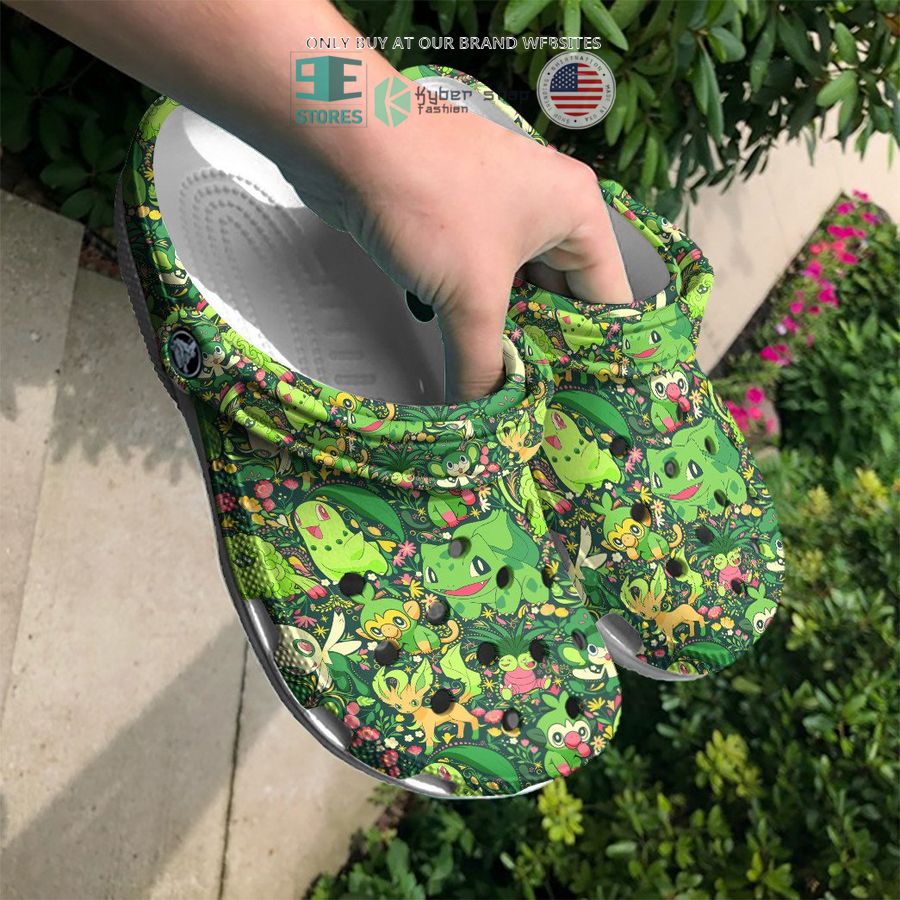 NEW Pokemon Grass Type Pattern Crocband Clog 4 pokemon grass type pattern crocs crocband shoes 4 69560