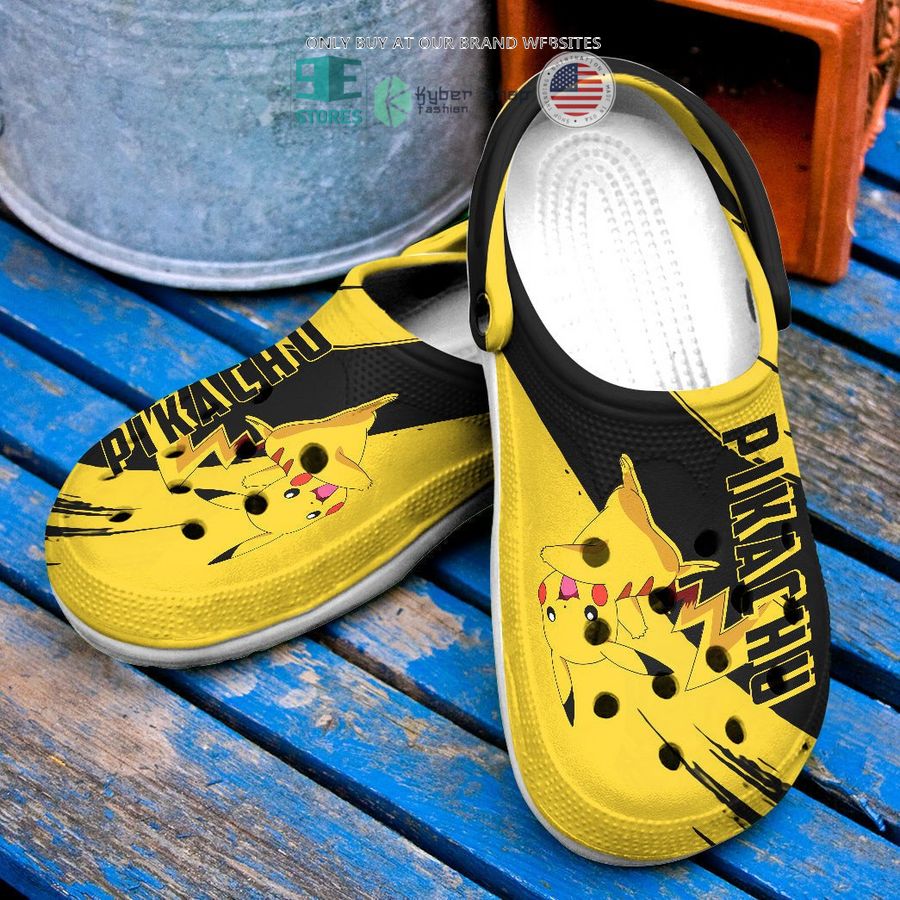 pokemon pikachu yellow black crocs crocband shoes 1 4779