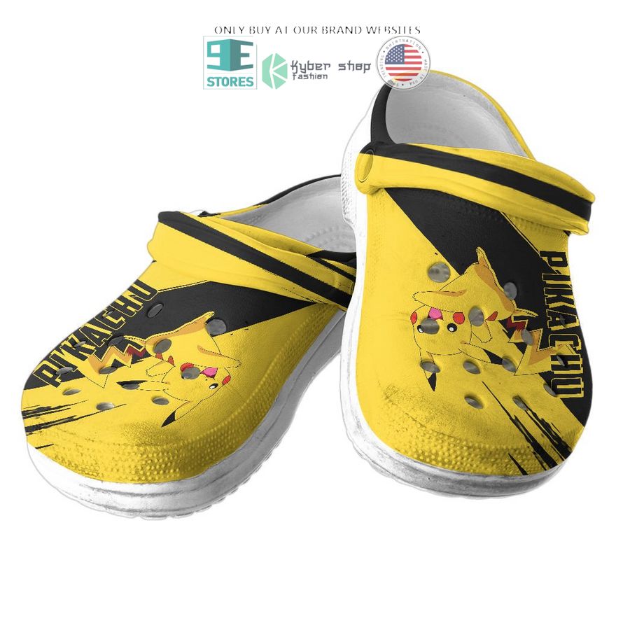NEW Pokemon Pikachu Yellow Black Crocband Clog 3 pokemon pikachu yellow black crocs crocband shoes 3 54555