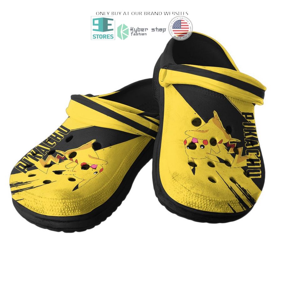 NEW Pokemon Pikachu Yellow Black Crocband Clog 5 pokemon pikachu yellow black crocs crocband shoes 5 76445
