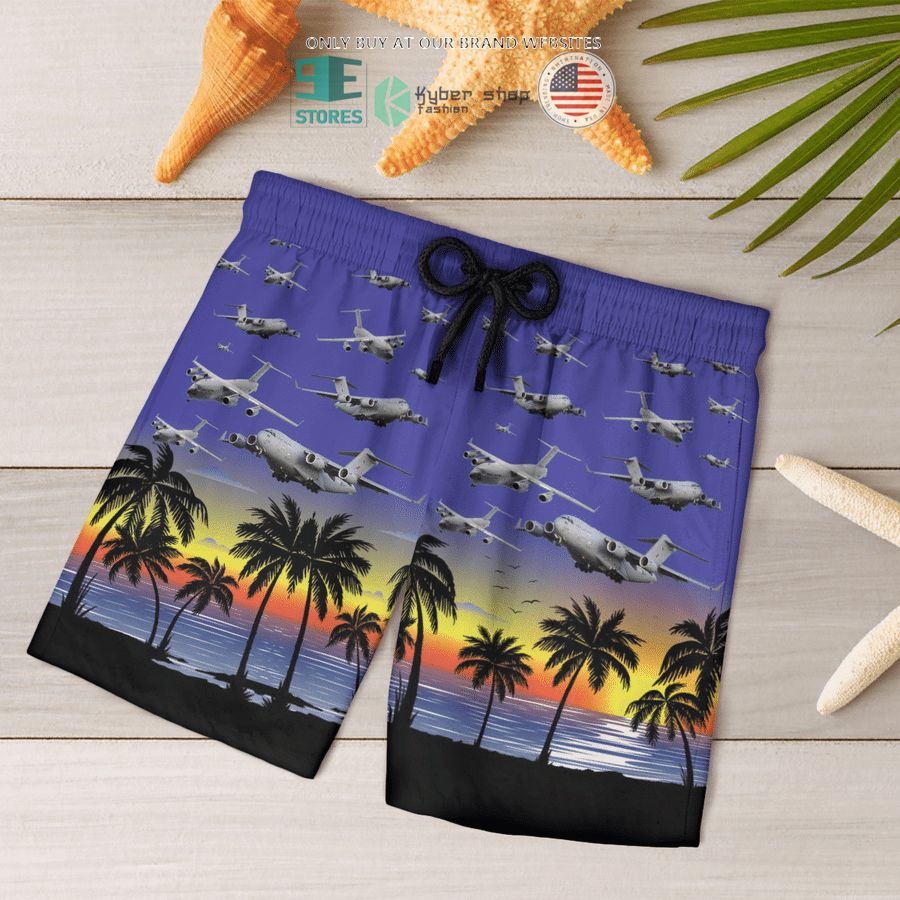 NEW RAF Boeing C-17 Globemaster III UK C-17 purple Hawaii Shirt, Shorts 5 raf boeing c 17 globemaster iii uk c 17 purple hawaiian shirt shorts 5 27553