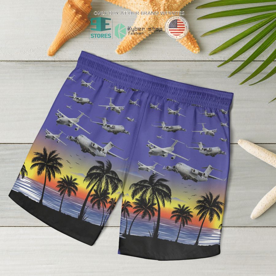 NEW RAF Boeing C-17 Globemaster III UK C-17 purple Hawaii Shirt, Shorts 7 raf boeing c 17 globemaster iii uk c 17 purple hawaiian shirt shorts 7 22910
