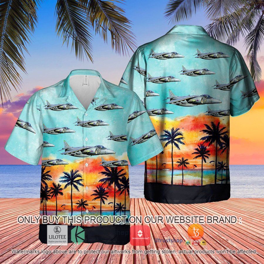 raf british aerospace harrier ii harrier gr7 hawaiian shirt beach shorts 2 11138