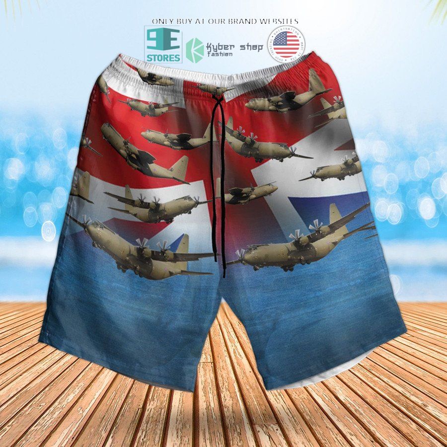 NEW RAF C-130 Hercules UK flag Hawaii Shirt, Shorts 4 raf c 130 hercules uk flag hawaiian shirt shorts 4 95775