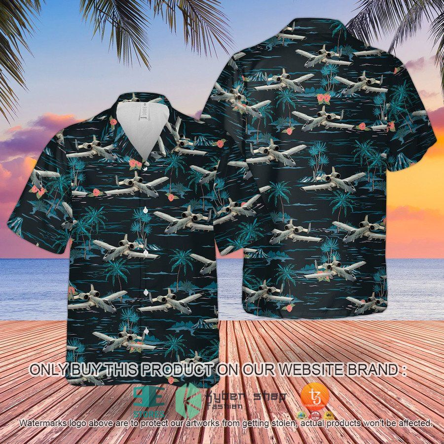 NEW RAF Historical Fairchild Republic A-10A Thunderbolt II Hawaii Shirt 2 raf historical fairchild republic a 10a thunderbolt ii hawaiian shirt shorts 2 71112