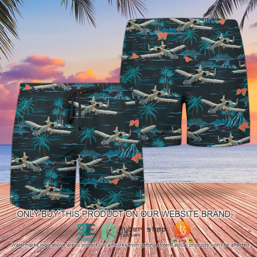 NEW RAF Historical Fairchild Republic A-10A Thunderbolt II Hawaii Shirt 4 raf historical fairchild republic a 10a thunderbolt ii hawaiian shirt shorts 4 40629