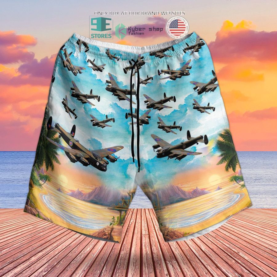 NEW RAF Historical Lancaster Bomber Hawaii Shirt, Shorts 3 raf historical lancaster bomber hawaiian shirt shorts 3 95179