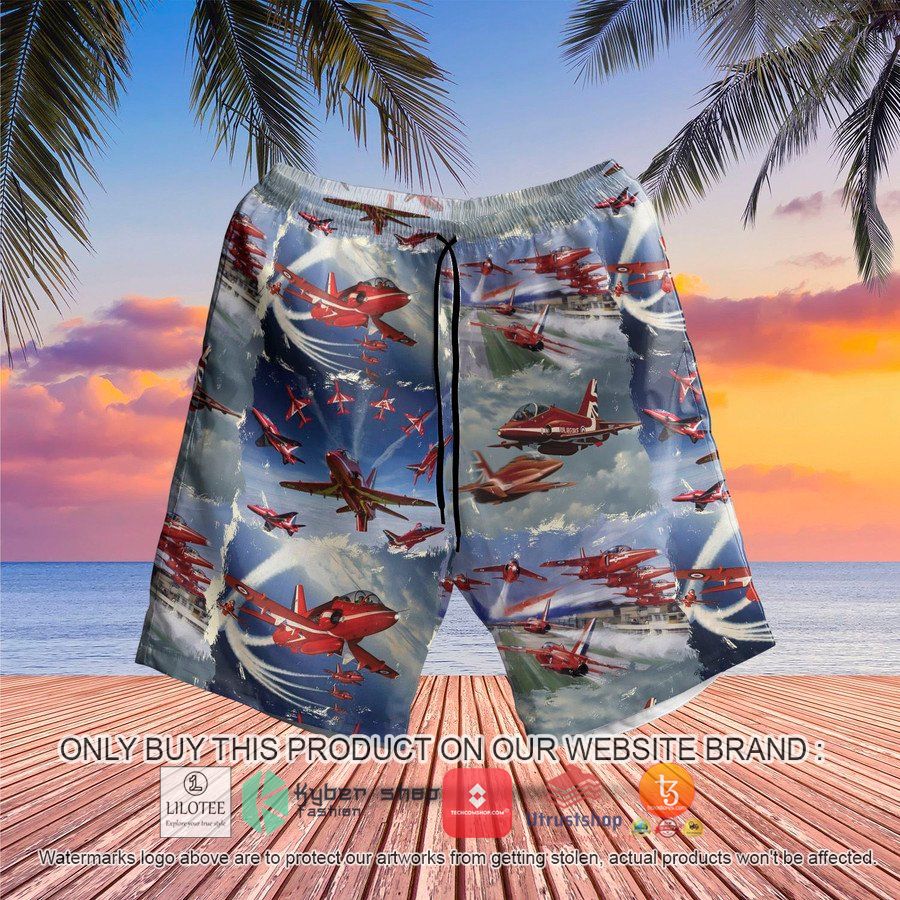 HOT RAF Red Arrows Air Show Hawaiian Shirt, Shorts 4 raf red arrows air show hawaiian shirt beach shorts 4 32258