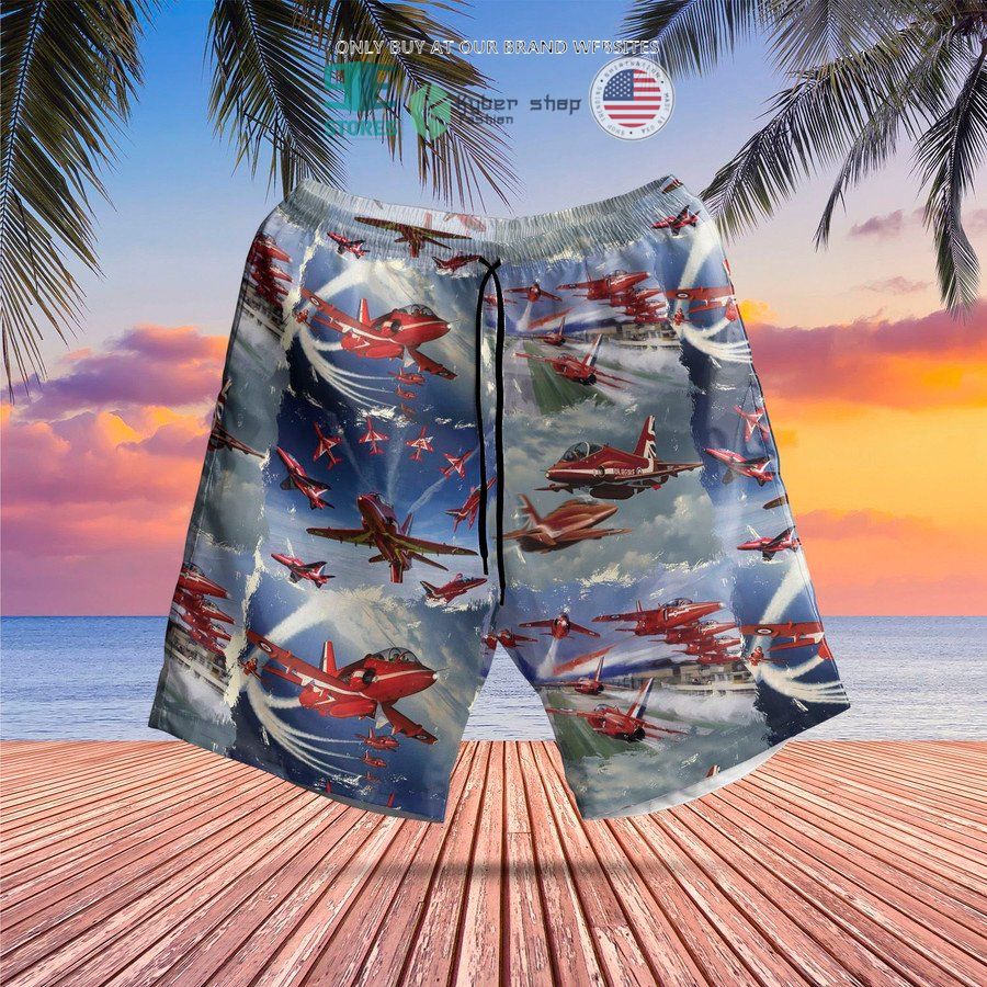 NEW RAF Red Arrows Air Show Hawaii Shirt, Shorts 4 raf red arrows air show hawaiian shirt shorts 4 4876