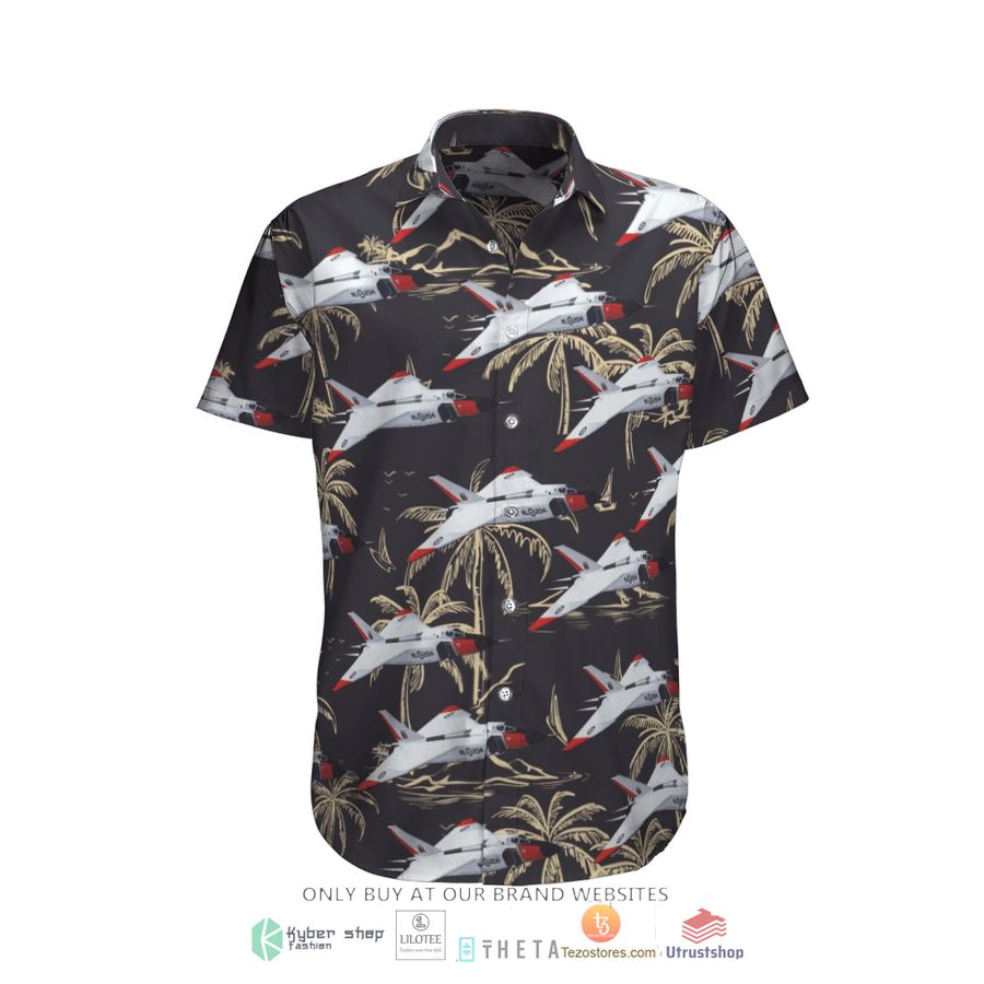 rcaf avro canada cf 105 arrow short sleeve hawaiian shirt 2 90793