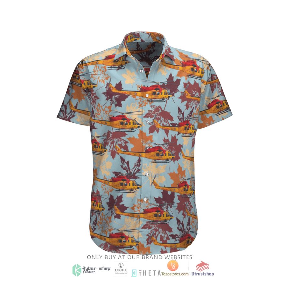 rcaf bell ch 146 griffon 412cf sar blue short sleeve hawaiian shirt 2 9865