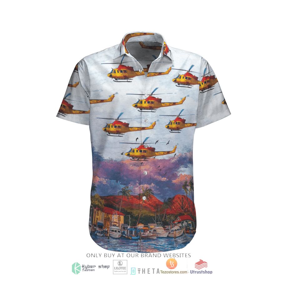 rcaf bell ch 146 griffon 412cf sar blue sky short sleeve hawaiian shirt 2 96699