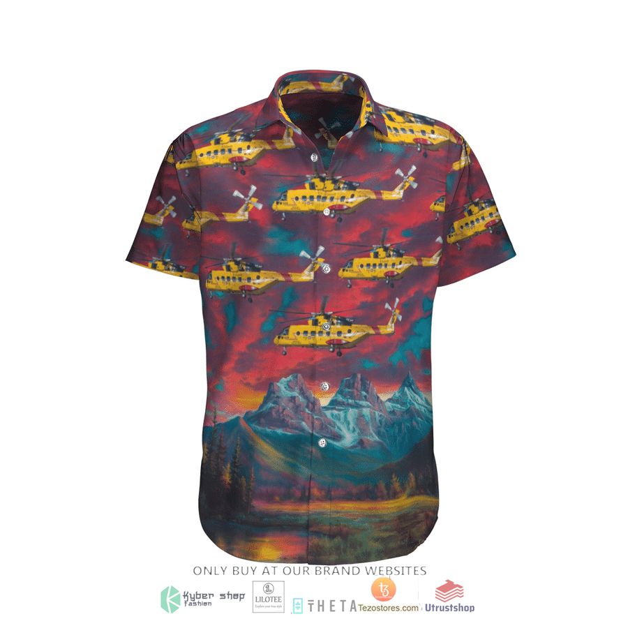 rcaf ehi ch 149 cormorant eh 101 mk511 sar short sleeve hawaiian shirt 2 30446