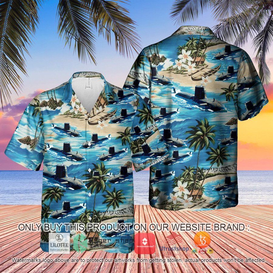 rn astute class submarine hms ambush s120 hawaiian shirt 1 51516