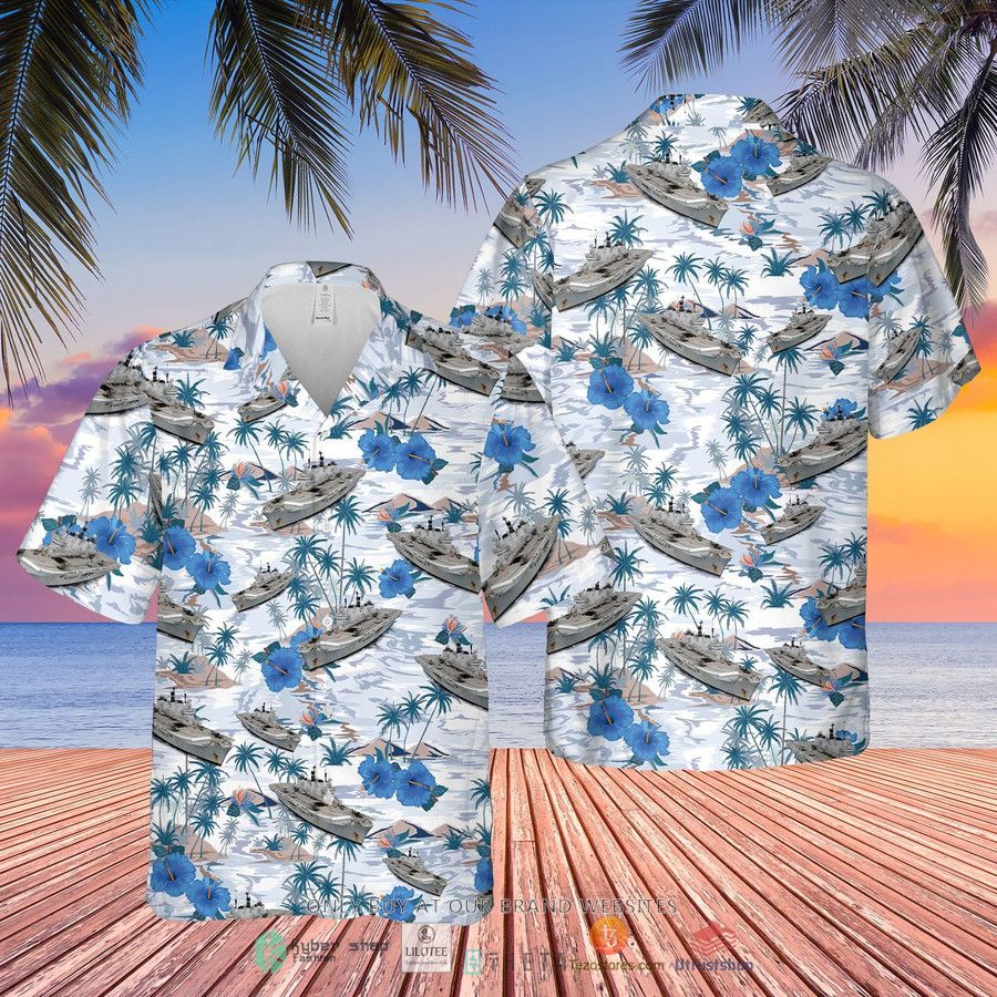 rn historical invincible class aircraft carrier short sleeve hawaiian shirt 1 58096