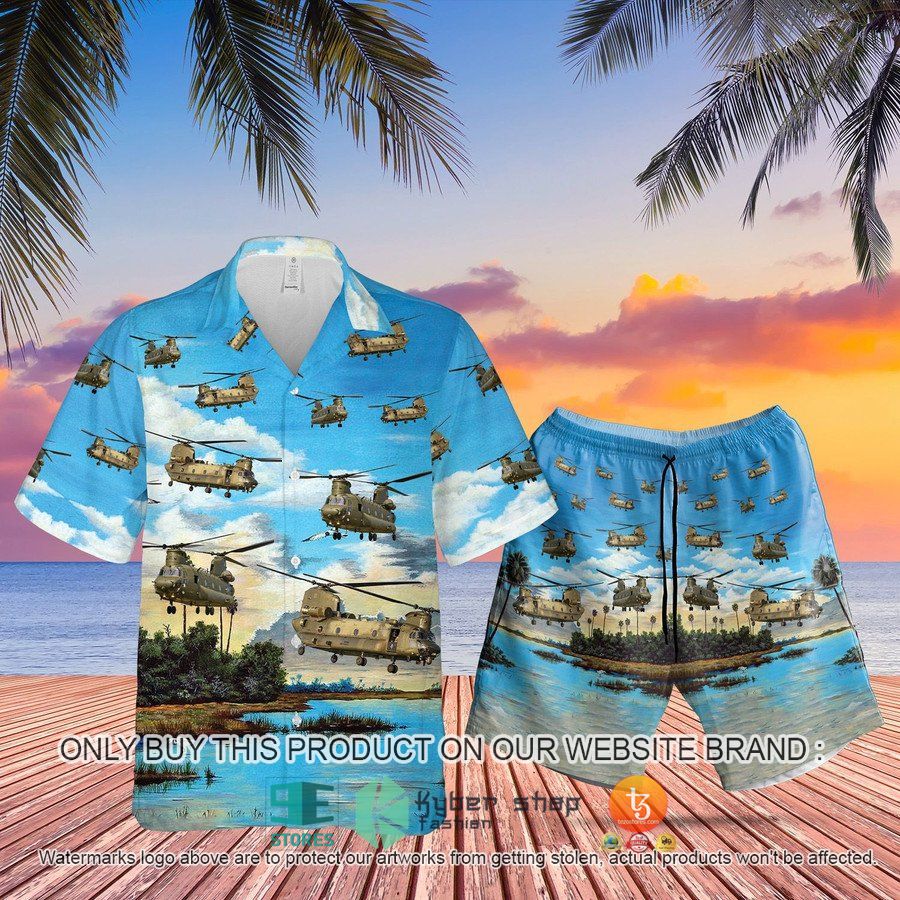 NEW Royal Air Force Boeing Chinook sky Hawaii Shirt 2 royal air force boeing chinook sky hawaiian shirt shorts 2 23983