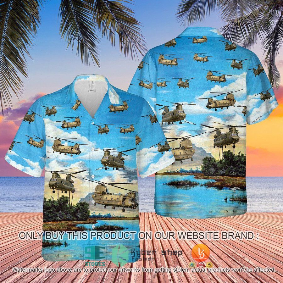 NEW Royal Air Force Boeing Chinook sky Hawaii Shirt 3 royal air force boeing chinook sky hawaiian shirt shorts 3 59894