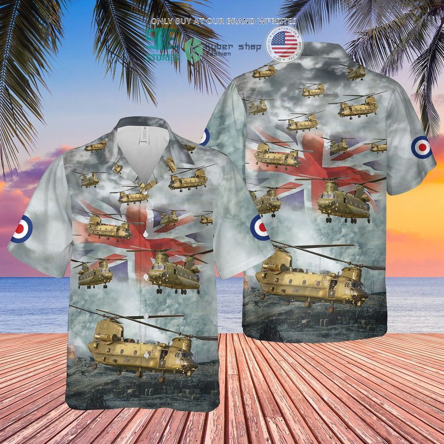 NEW Royal Air Force Boeing Chinook UK Flag Hawaii Shirt, Shorts 3 royal air force boeing chinook uk flag hawaiian shirt shorts 3 38204