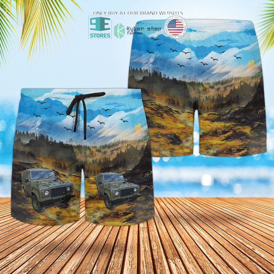 NEW Royal Marines Land Rover Wolf Utility Vehicle Hawaii Shirt, Shorts 4 royal marines land rover wolf utility vehicle hawaiian shirt shorts 4 12469