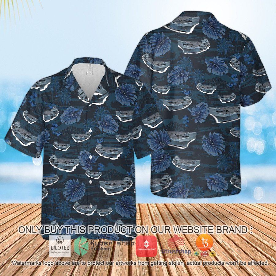 royal navy hms queen elizabeth r08 aircraft carrier hawaiian shirt 2 63965