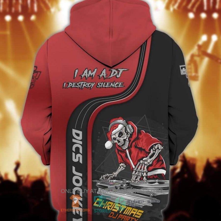 skull i am a dj i destroy silence custom name 3d zip hoodie 2 29564