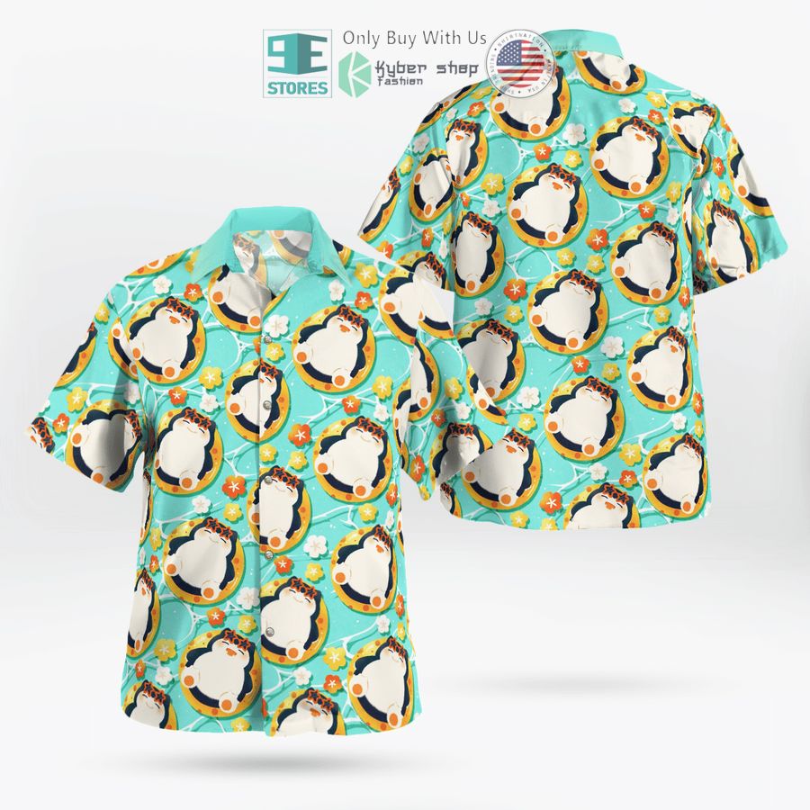 snorlax on vacation hawaiian shirt shorts 2 79478