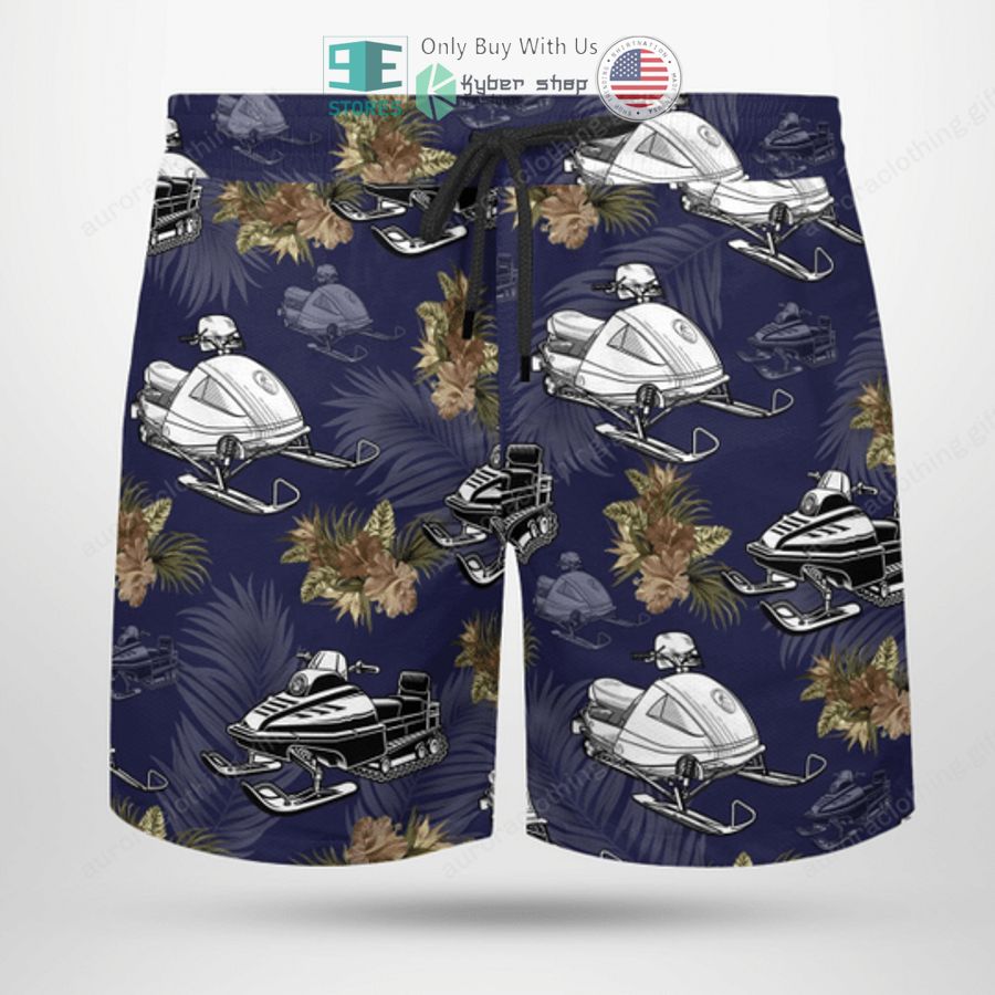 NEW Snowmobile Hibiscus blue Hawaii Shirt, Shorts 5 snowmobile hibiscus blue hawaiian shirt shorts 5 92128