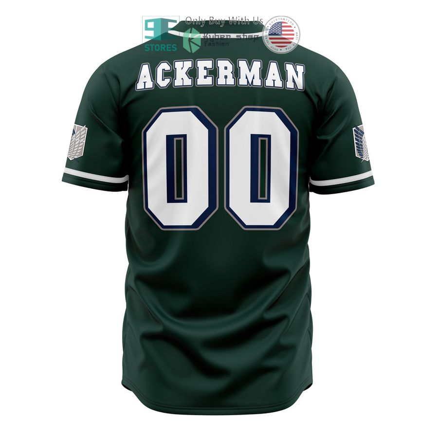 NEW Survey Corps Ackerman Attack on Titan Baseball Shirt 3 survey corps ackerman attack on titan baseball jersey 3 53830