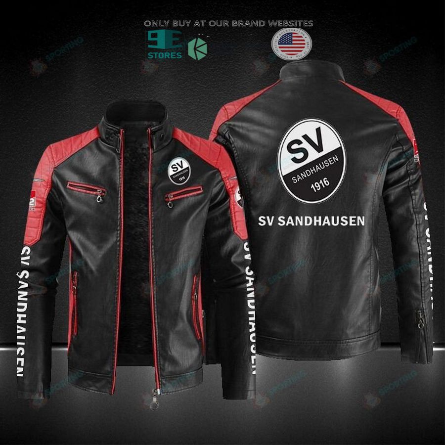 NEW SV Sandhausen 1916 Men Block Leather Jacket 3 sv sandhausen 1916 block leather jacket 3 59748