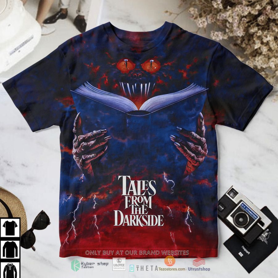 tales from the darkside evil reading book 3d all over t shirt 1 39644