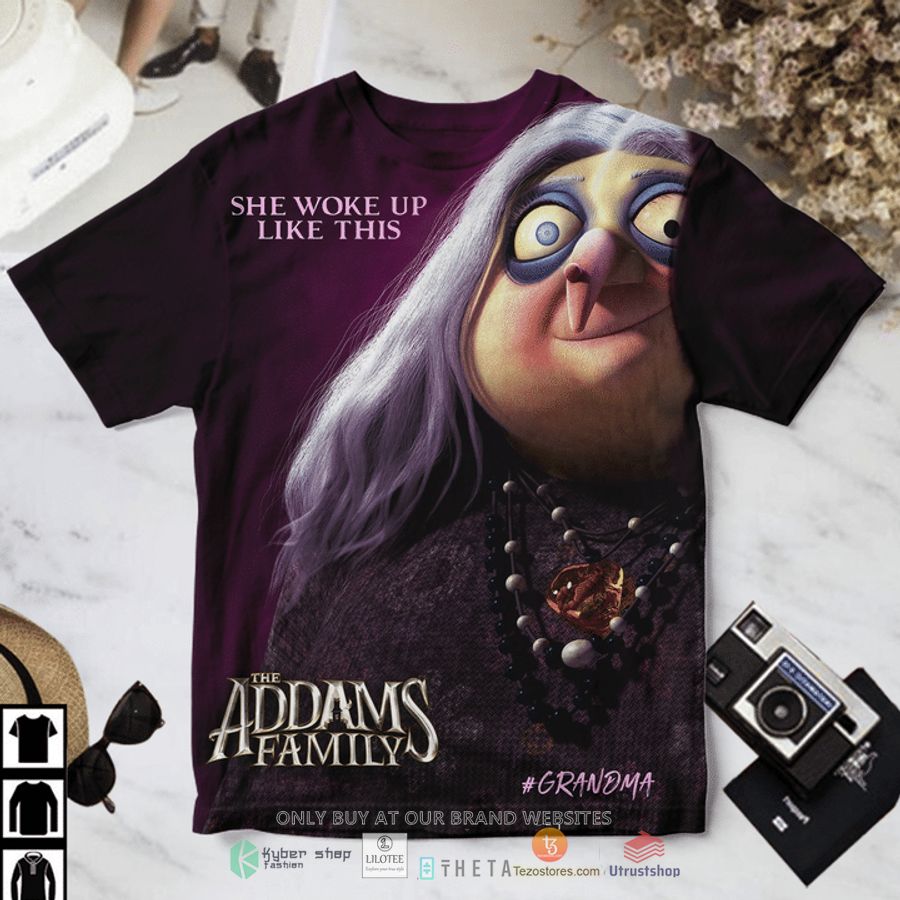 the addams family grandma she woke up like this t shirt 1 24606