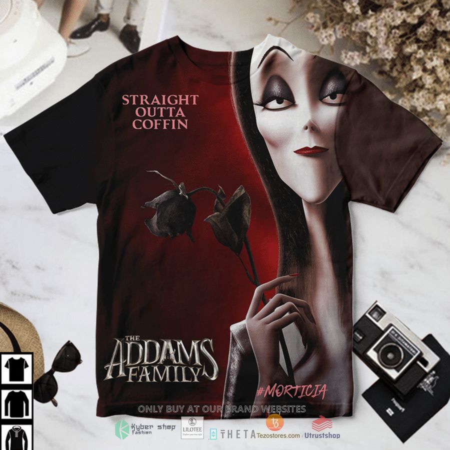 the addams family morticia straight outta coffin t shirt 1 42201