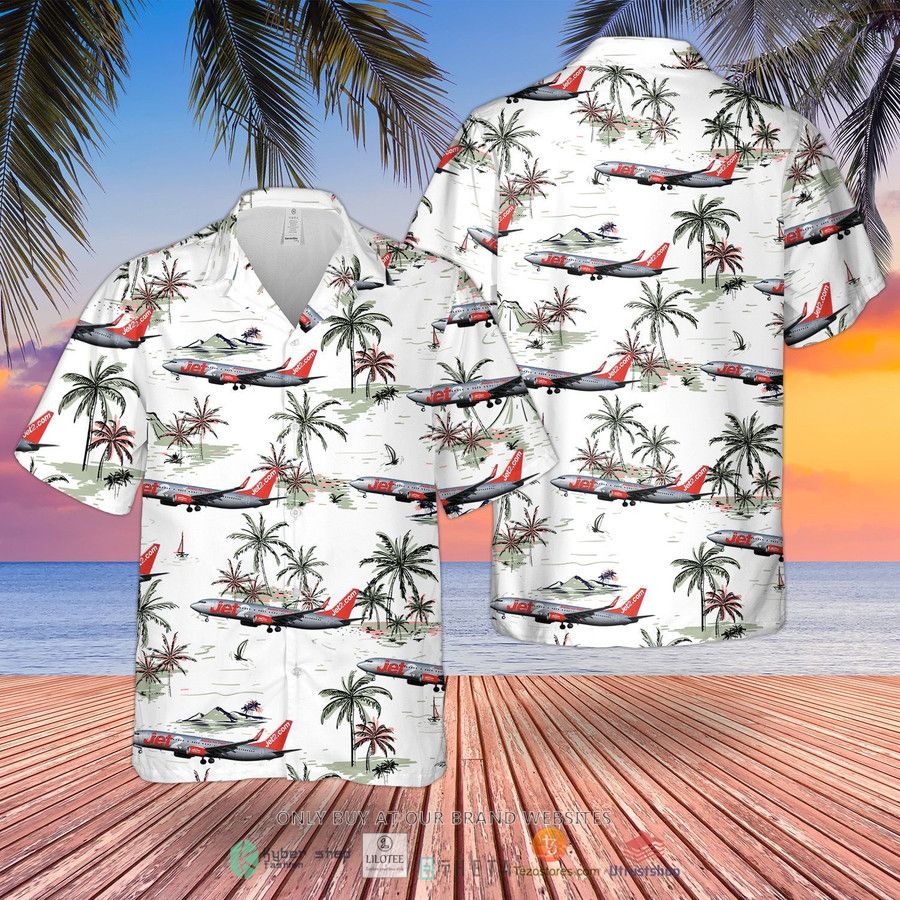 uk airlines jet2 boeing 737 800 short sleeve hawaiian shirt 1 56518