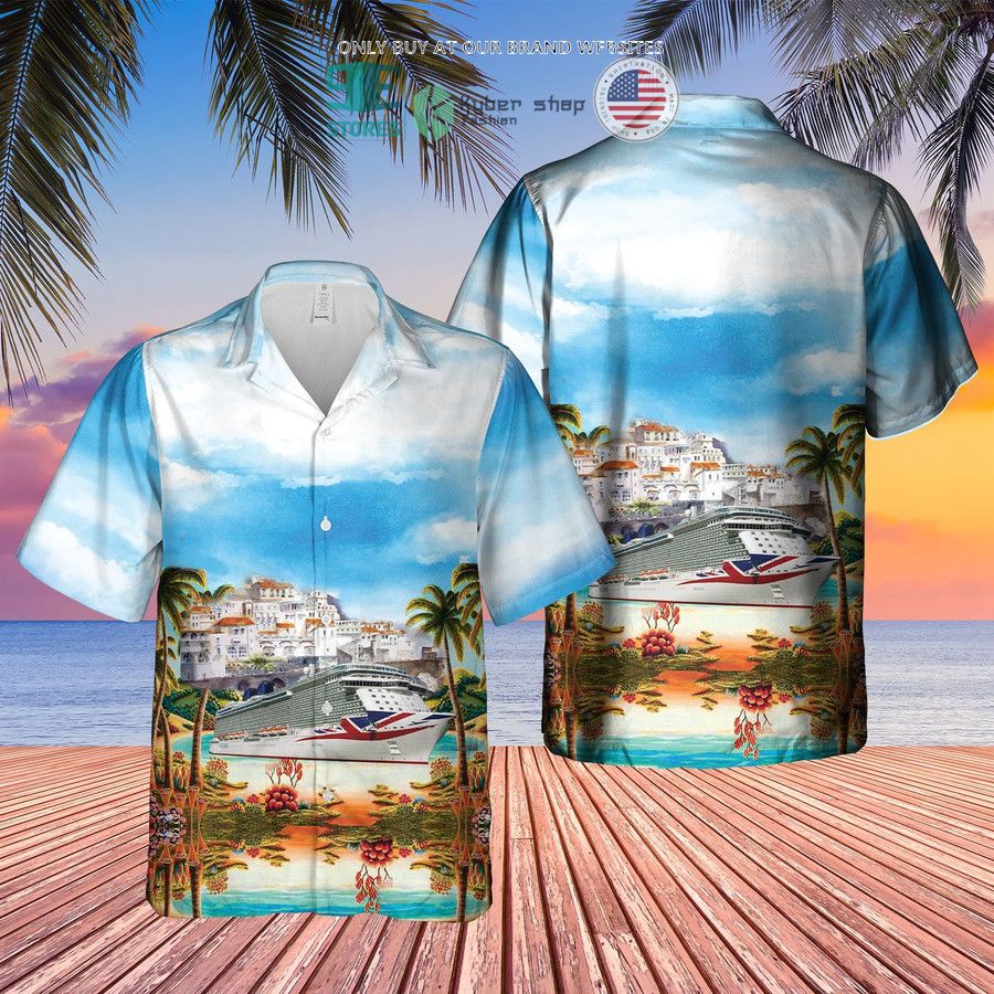 NEW UK P&O Cruises MV Britannia Sky Hawaii Shirt, Shorts 3 uk po cruises mv britannia sky hawaiian shirt shorts 3 11408
