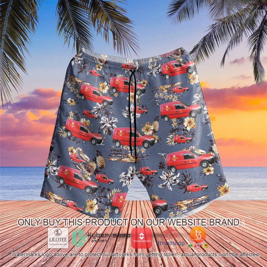 HOT UK Royal Mail Van Hibiscus Hawaiian Shirt, Shorts 6 uk royal mail van hibiscus hawaiian shirt beach shorts 6 88569