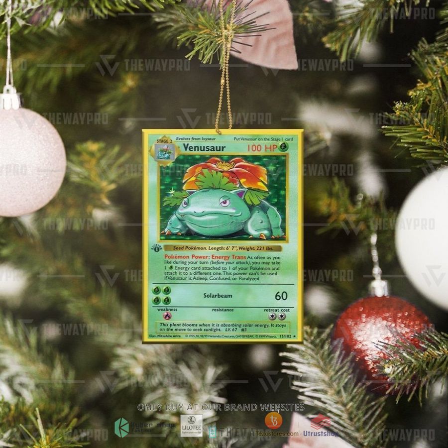 venusaur card christmas ornament 2 14244