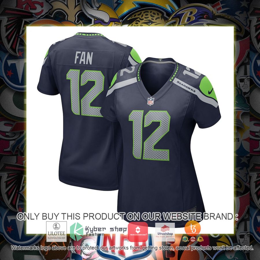 HOT 12th Fan Seattle Seahawks Nike Women's College Navy Football Jersey Shirt 6 12th fan seattle seahawks nike womens college navy football jersey 1 26201